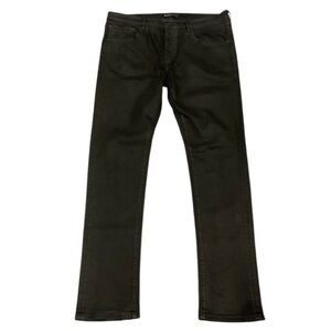 Purple Brand Men Slim Fit Low Rise with Slim Leg Black Raw P001 Denim Jeans